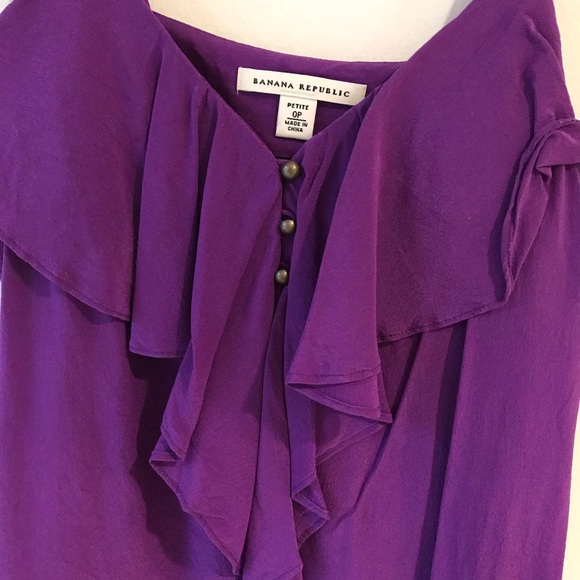 Banana Republic Purple Silk Top - Picture 1 of 2